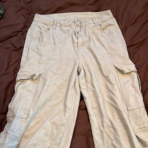 White cargo pants